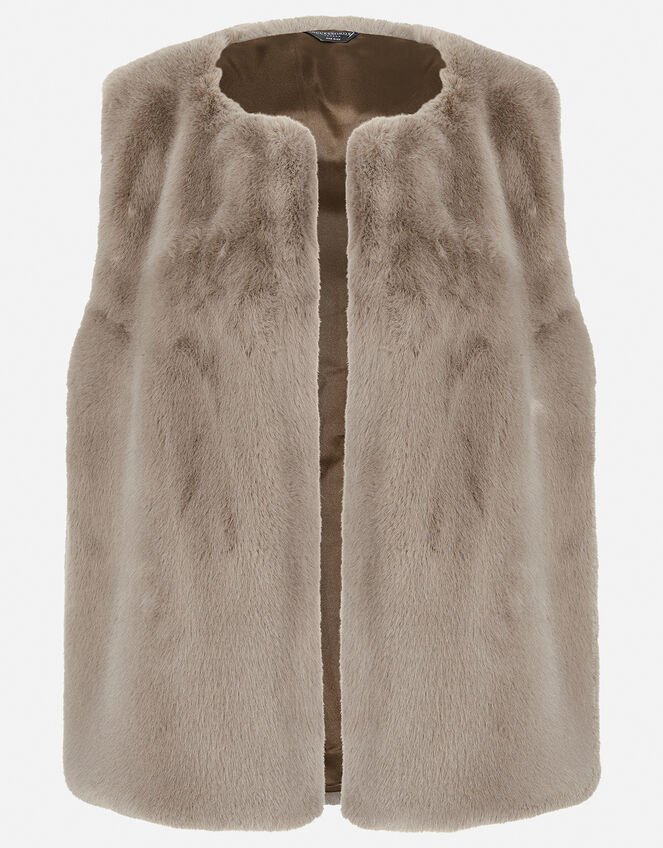 Luxe Faux Fur Gilet, , large