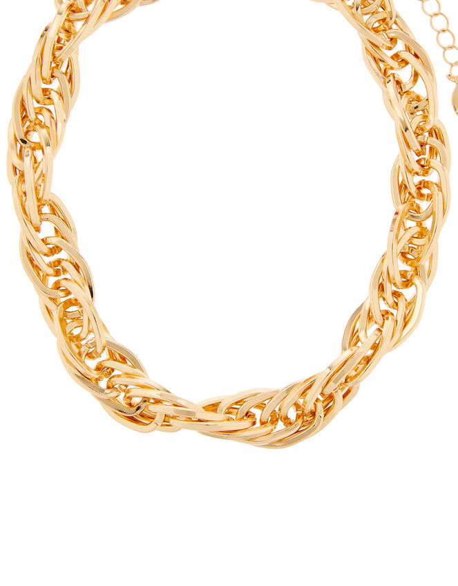 Chunky Chain Collar Necklace, , large