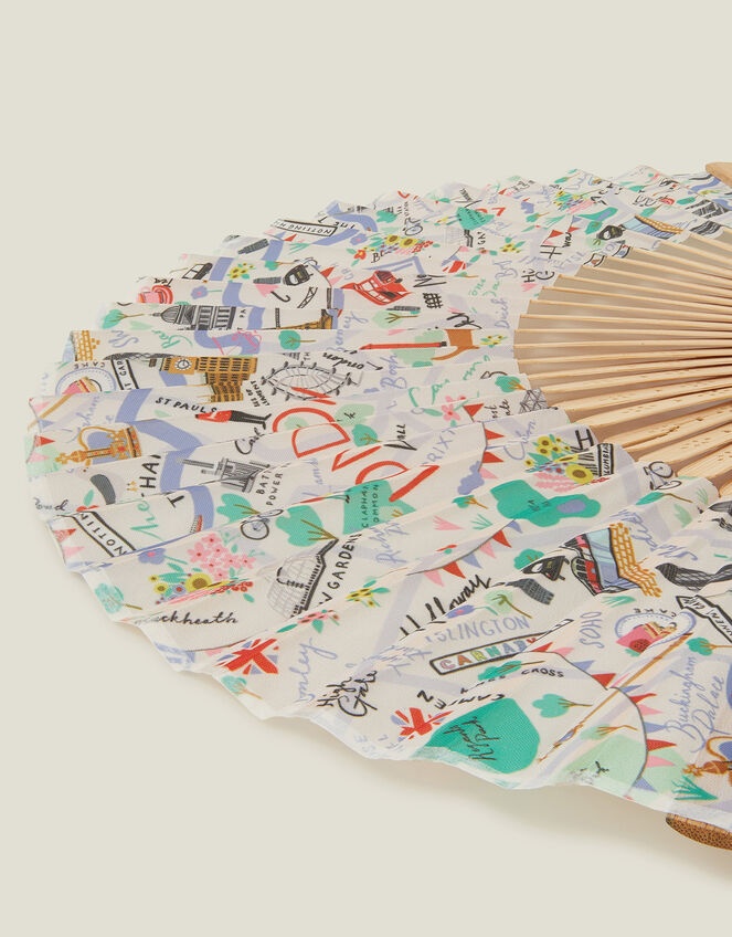 London Print Foldable Fan, , large