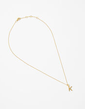 Gold Vermeil Initial Pendant Necklace - K, , large