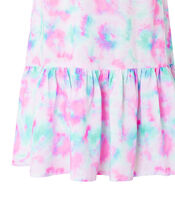 Tie Dye Tiered Dress, Pink (PINK), large