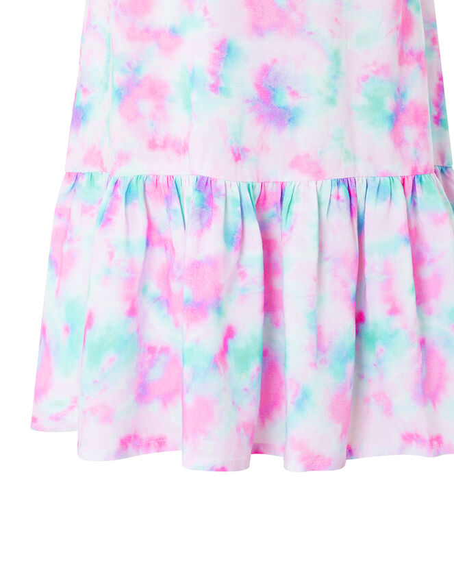 Tie Dye Tiered Dress, Pink (PINK), large