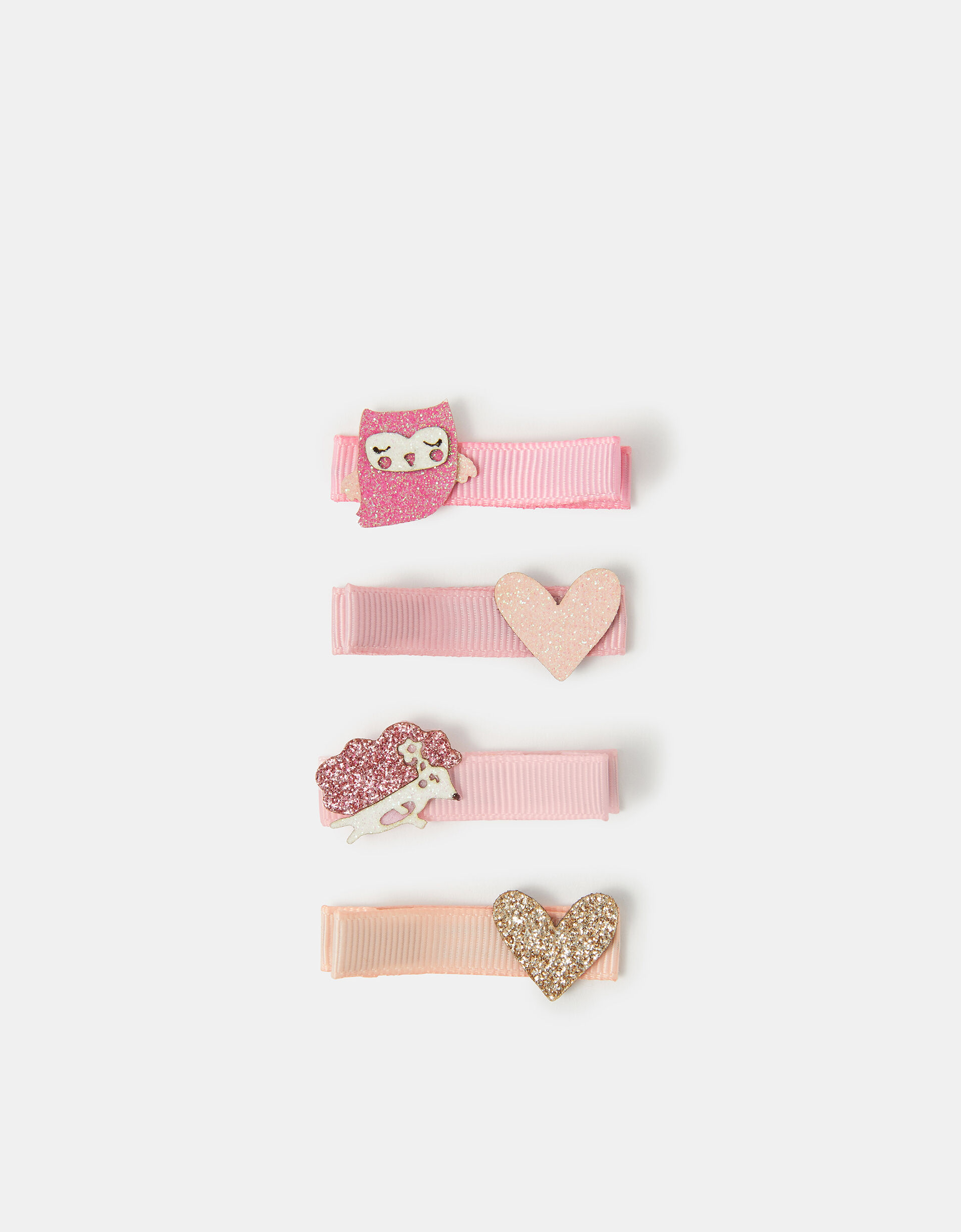 accessorize 4-Pack Girls Woodland Friends Hair Clips