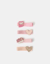 4-Pack Girls Woodland Friends Hair Clips, , large