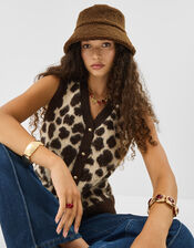 Faux Shearling Bucket Hat, , large