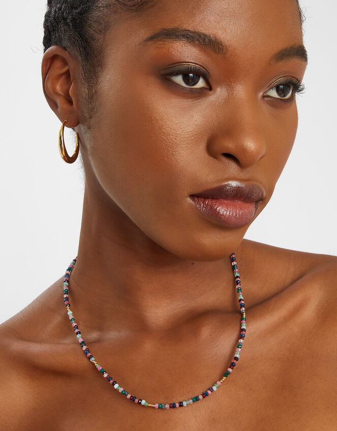14ct Gold-Plated Beaded Necklace, , large