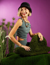 Fluffy Bucket Hat, Black (BLACK), large