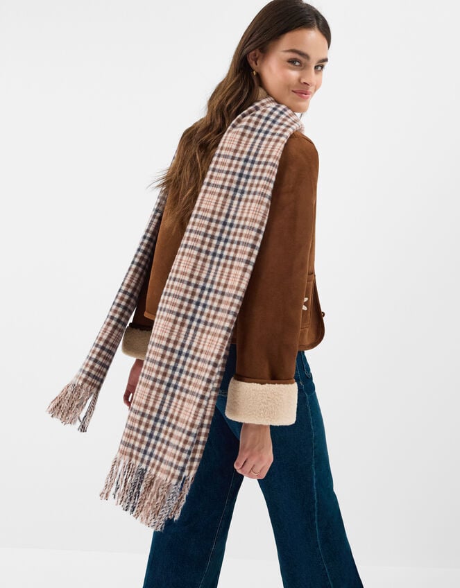 Check Print Blanket Scarf, , large