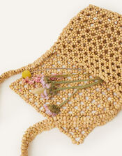 Wooden Beaded Shoulder Bag, , large