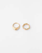 Organic Chunky Ring Set with Recycled Metal, Gold (GOLD), large