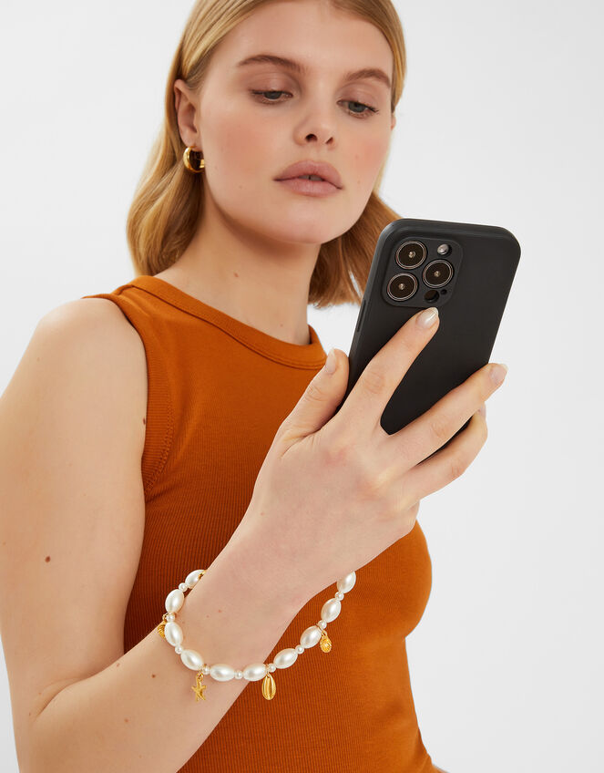 Shell Charm Wrist Phone Strap, , large