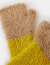 Fuzzy Two Tone Wrist Warmers, , large
