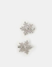 2-Pack Christmas Snowflake Snap Hair Clips, , large