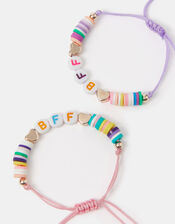 2-Pack Girls Beaded Cord Friendship Bracelets, , large