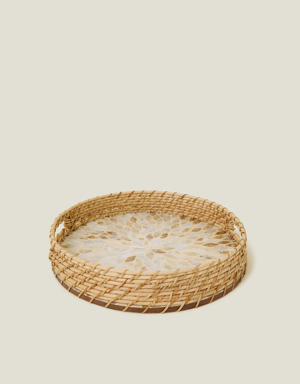 Raffia Resin Inlay Tray, , large