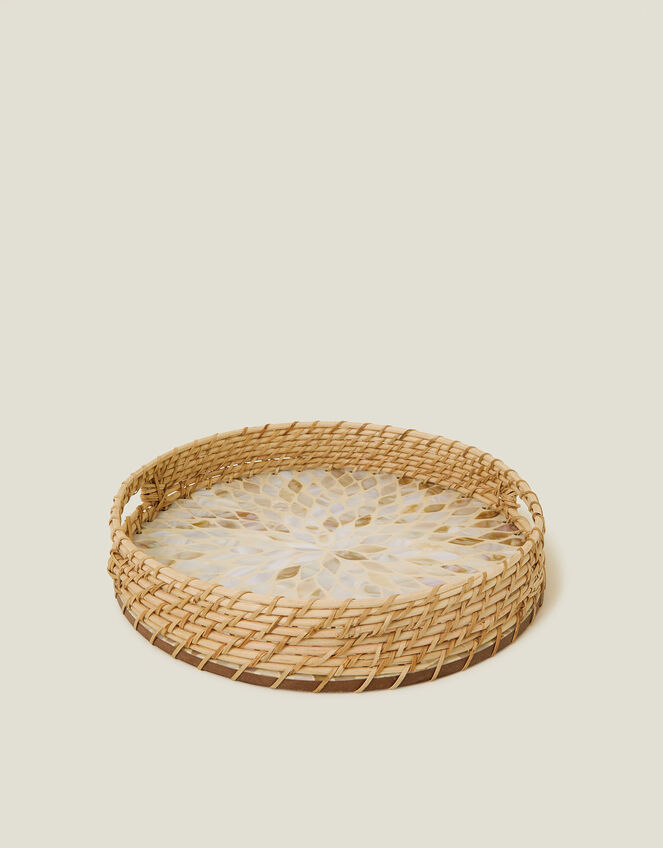 Raffia Resin Inlay Tray, , large