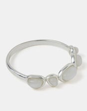 Sterling Silver Cluster Ring, Silver (ST SILVER), large