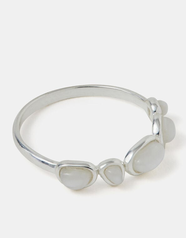 Sterling Silver Cluster Ring, Silver (ST SILVER), large