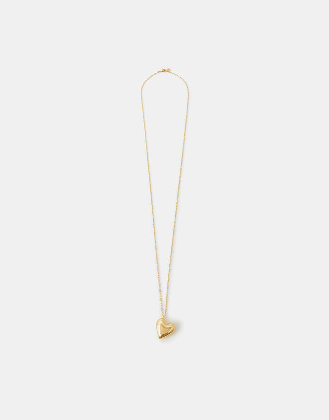 14ct Gold-Plated Heart Pendant Necklace, , large
