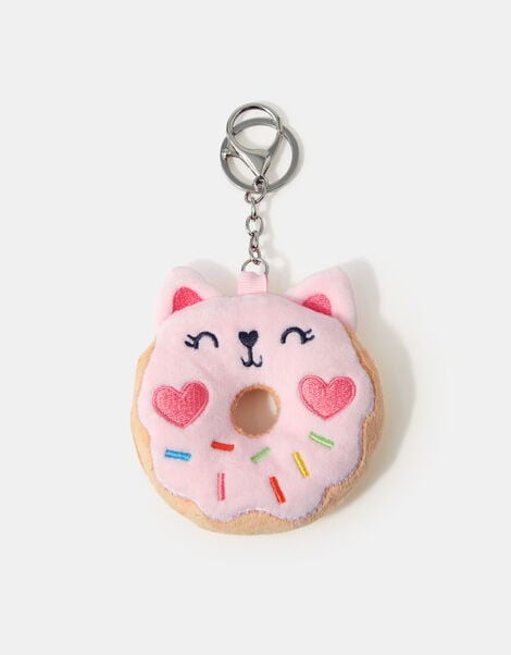 Girls Doughnut Cat Bag Charm, , large