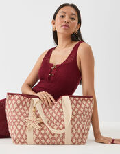 Diamond Crochet Shopper Bag, , large