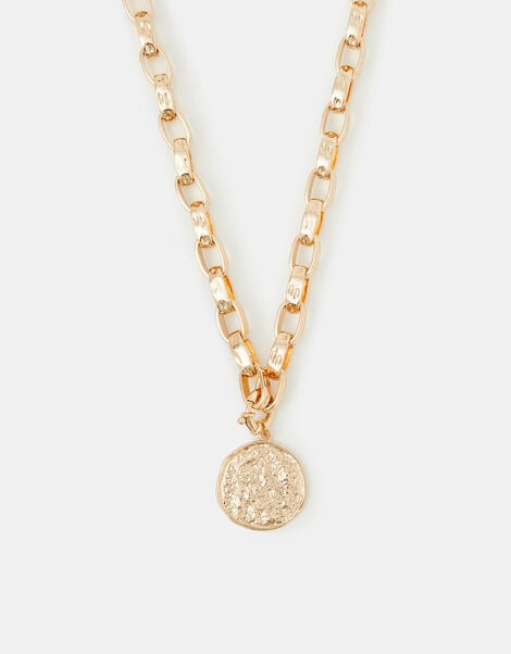 Molten Coin Pendant Necklace, , large