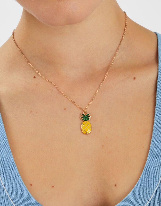 Pineapple Pendant Necklace, , large