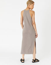 Knitted Midi Dress , Brown (TAUPE), large