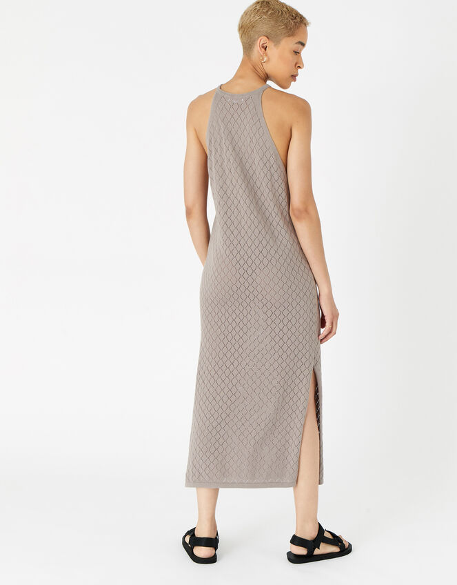 Knitted Midi Dress , Brown (TAUPE), large