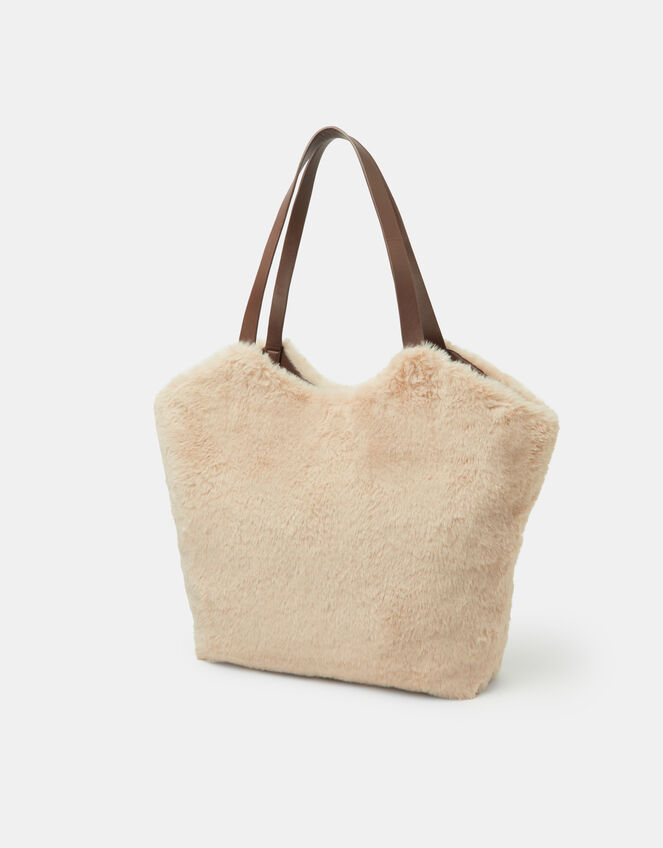 Faux Fur Shoulder Bag, , large