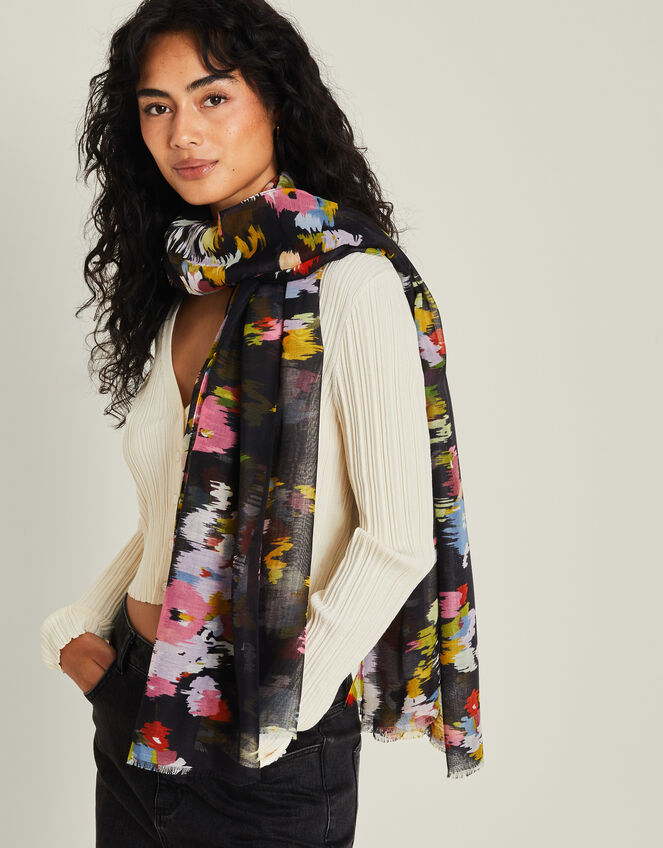 Abstract Floral Scarf, , large