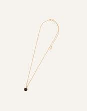 14ct Gold-Plated Black Onyx Pendant Necklace, , large