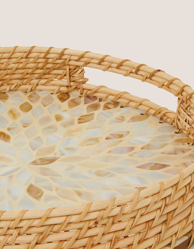 Raffia Resin Inlay Tray, , large