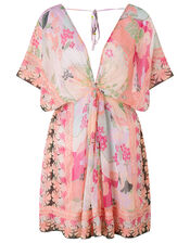Floral Chiffon Kaftan, Multi (PASTEL-MULTI), large