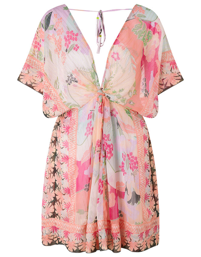 Floral Chiffon Kaftan, Multi (PASTEL-MULTI), large