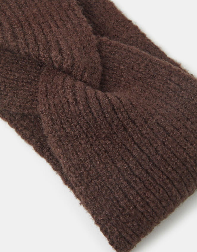 Soft Knit Bando Headband, Brown (CHOCOLATE), large