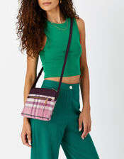 Slim Check Cross-Body Bag, , large