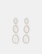 Cut Out Triple Drop Earrings, , large