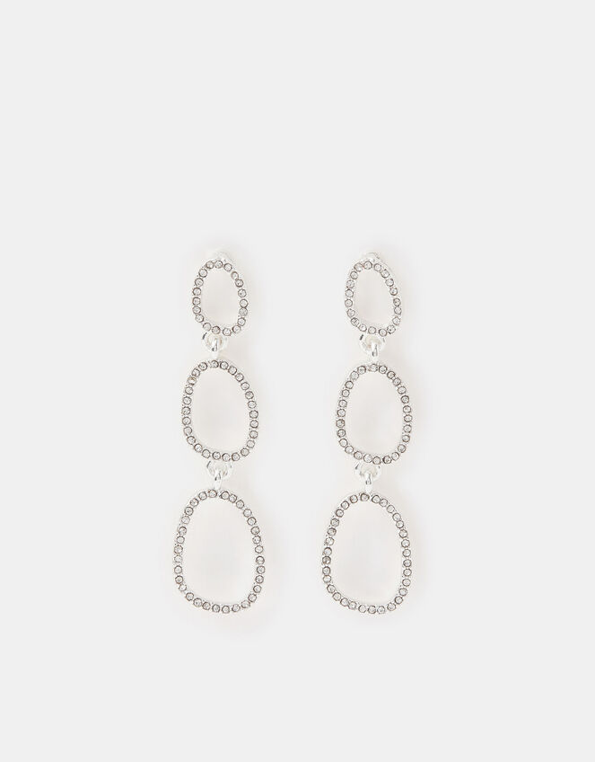 Cut Out Triple Drop Earrings, , large