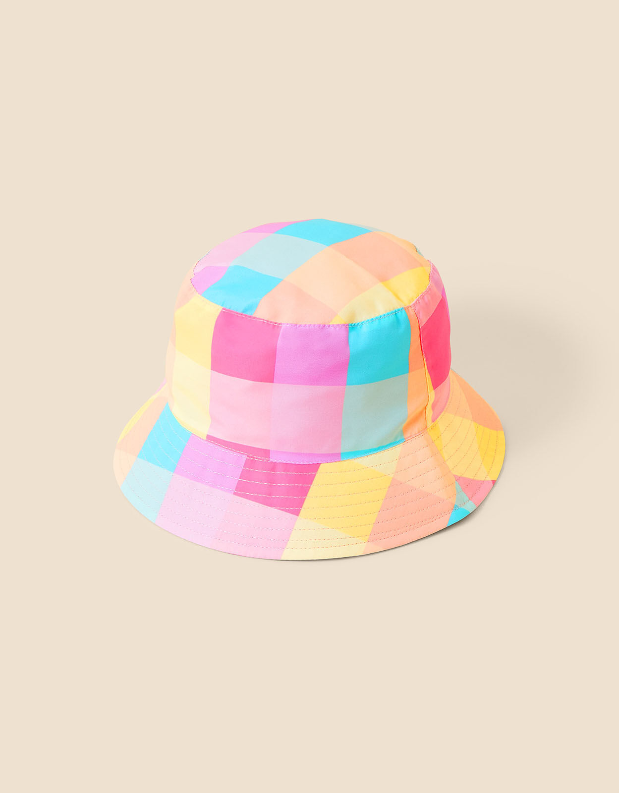 Girls Check Bucket Hat Multi Girls Hats Gloves Scarves