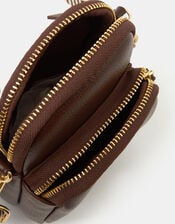 Webbing Strap Phone Bag, Brown (CHOCOLATE), large