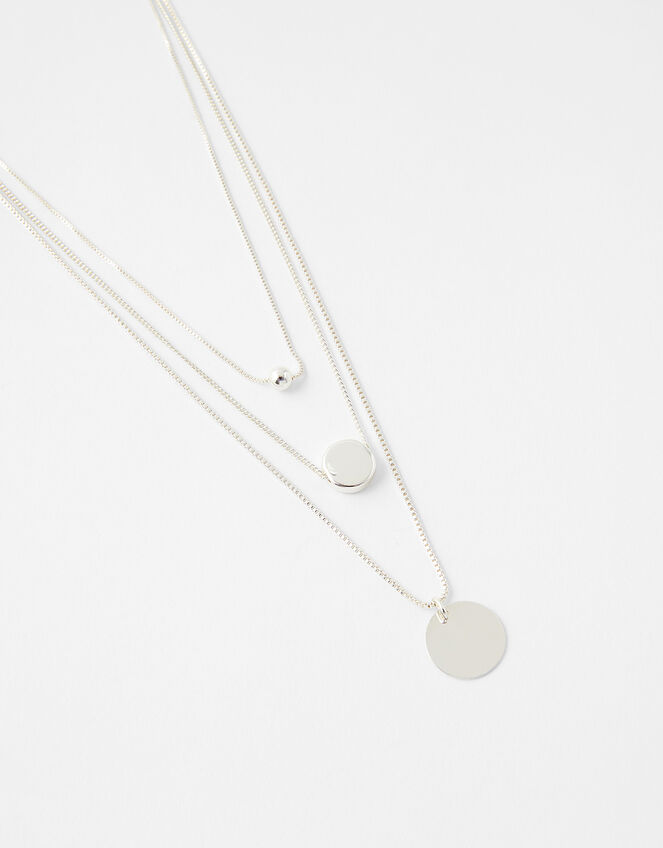 Discy Layered Necklace, , large