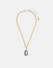 Jewel Teardrop Pendant Necklace, , large