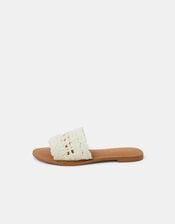 Crochet Sliders Cream, Cream (CREAM), large