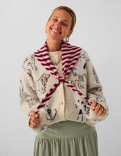 Accessorize x Good Manners Stripe Knitted Triangle Scarf, , large