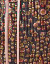 Floral Print Quilted Shopper Bag, , large