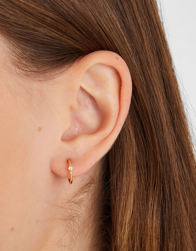 5-Pack 14ct Gold-Plated Pearl Stud & Hoop Earrings, , large