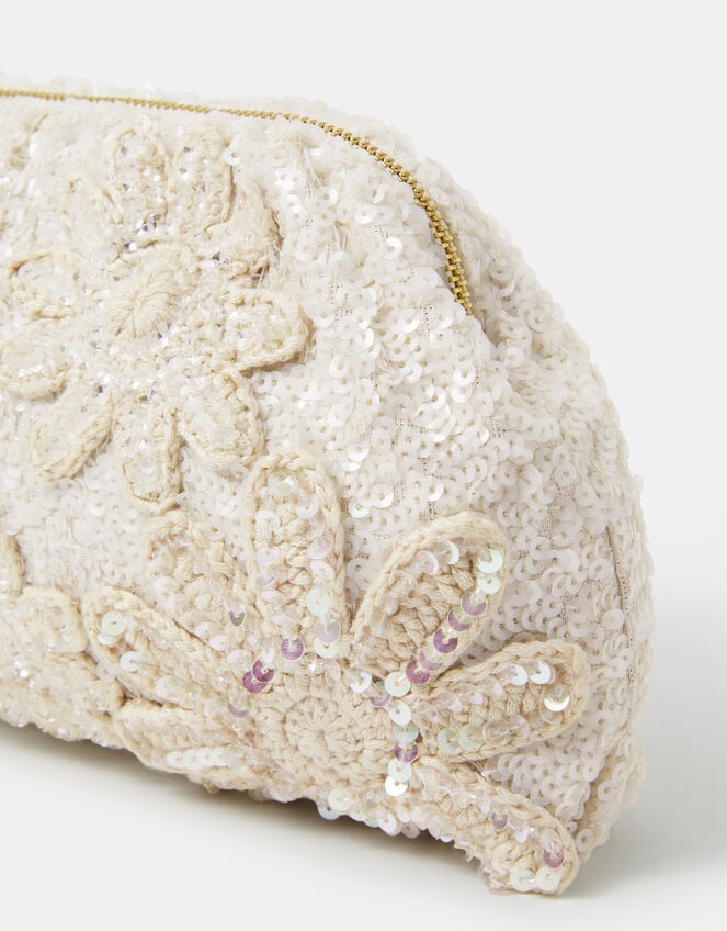 Macrame Sequin Clutch Bag, , large