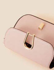 Large Clasp Cross-Body Bag, Nude (NUDE), large