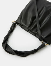 Ruched Shoulder Bag, , large